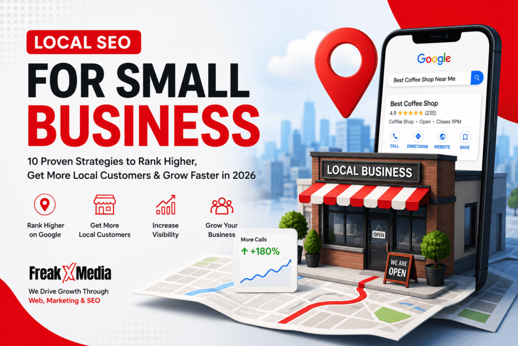 Local SEO for Small Business growth strategy on laptop screen