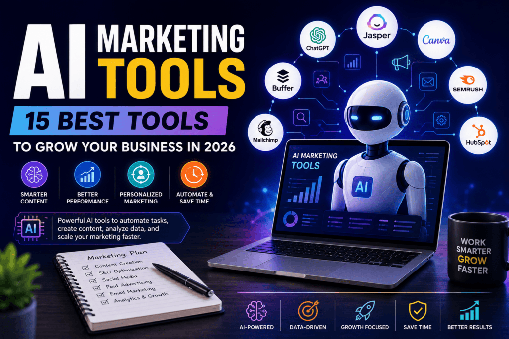 Explore the best AI Marketing Tools to automate tasks, create content, improve campaigns, and grow your business smarter in 2026.